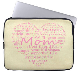 Definition Of A Mother-Heart Outline by STaylor Laptop Sleeve