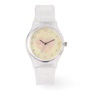 Definition Of A Mother-Heart Outline Watch