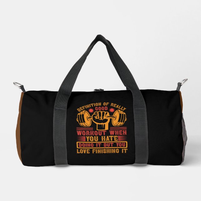 Definition of a Really Good Workout – Funny Gym  Duffle Bag (Front)