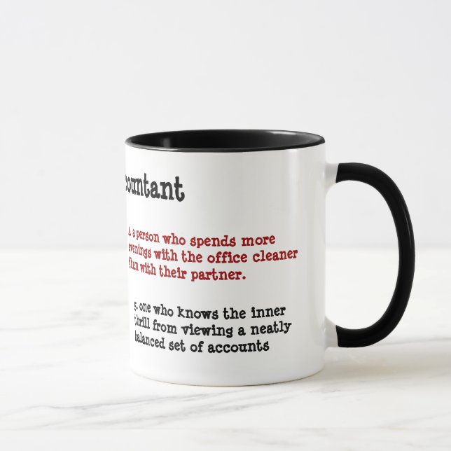 Definition of Accountant - Alternative and Funny Mug (Right)