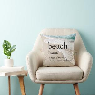 Definition of BEACH On Seashore Cushion