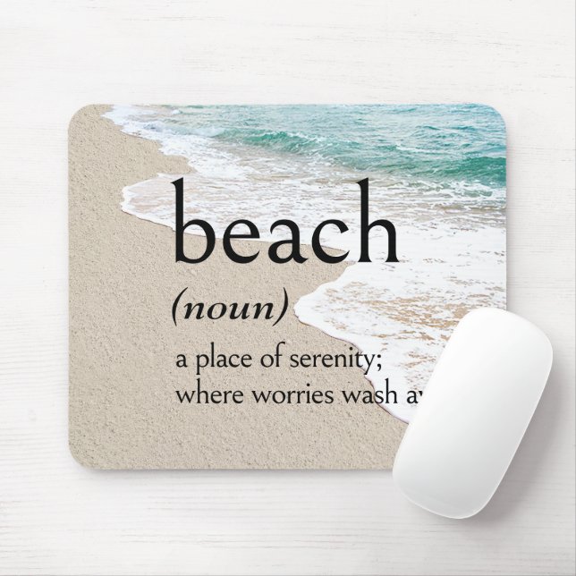 Definition of BEACH On Seashore Mouse Pad (With Mouse)