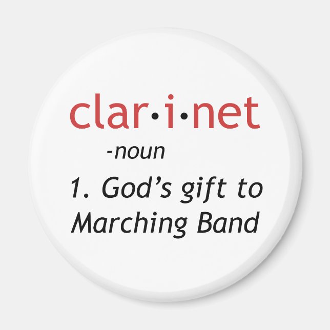Definition of Clarinet Magnet (Front)