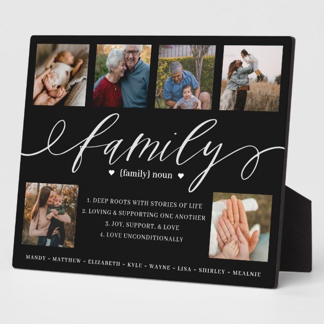 Definition of family Custom Photo Collage Keepsake Plaque (Side)