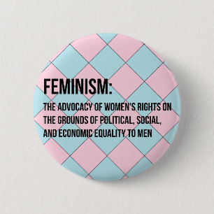 Definition of Feminism 6 Cm Round Badge