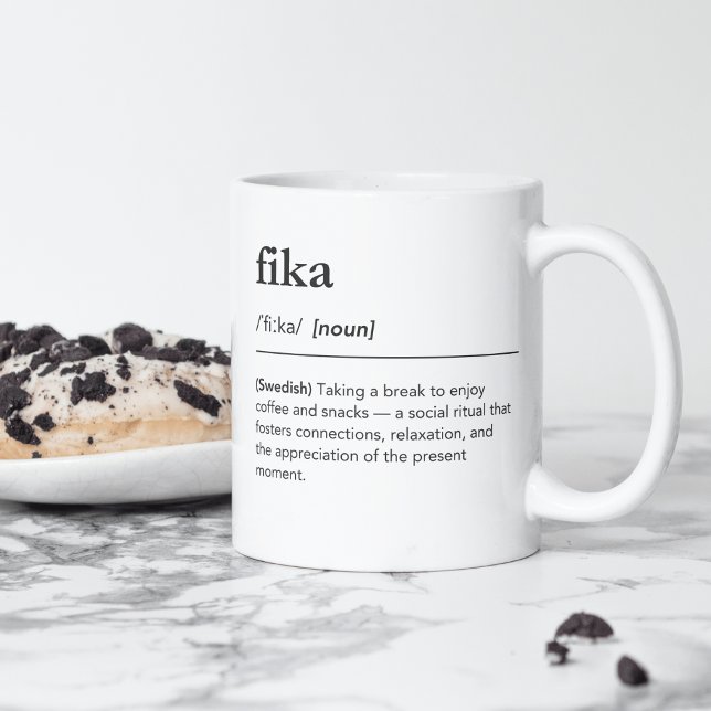 definition of fika swedish coffee break dictionary mug (Creator Uploaded)