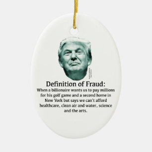Definition of Fraud - TRUMP Ceramic Tree Decoration