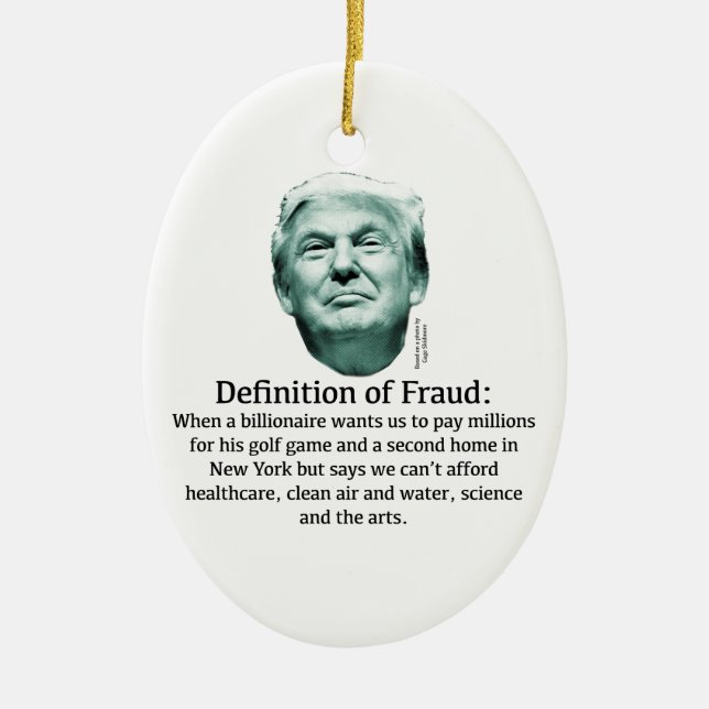 Definition of Fraud - TRUMP Ceramic Tree Decoration (Front)