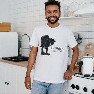Definition of hangry vintage angry black cat T-Shirt