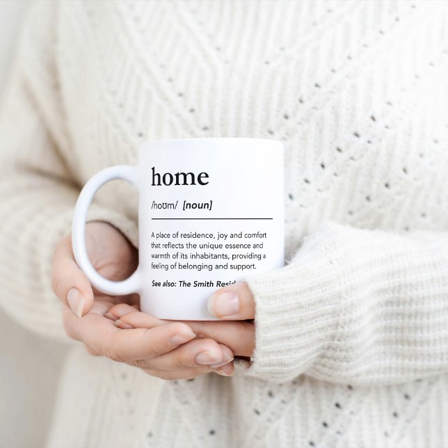 Definition of home with custom text dictionary coffee mug (Creator Uploaded)