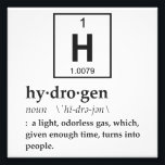 Definition of Hydrogen Photo Print<br><div class="desc">Hydrogen... a gas which eventual turns into people! Pretty amazing.  Of course science could be wrong,  and you're really a magical creation after all.  Nah... you'd be put together better.</div>