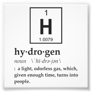 Definition of Hydrogen Photo Print