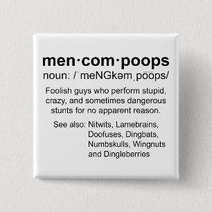 definition of Mencompoops 15 Cm Square Badge