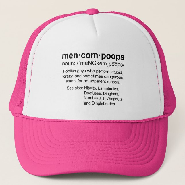 definition of Mencompoops Trucker Hat (Front)