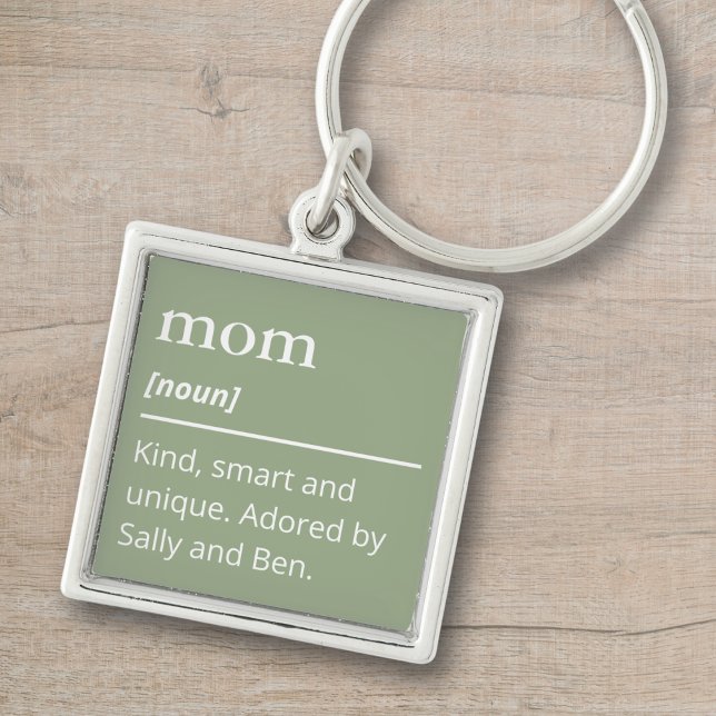 Definition of mum keychain kids modern sage green (Creator Uploaded)