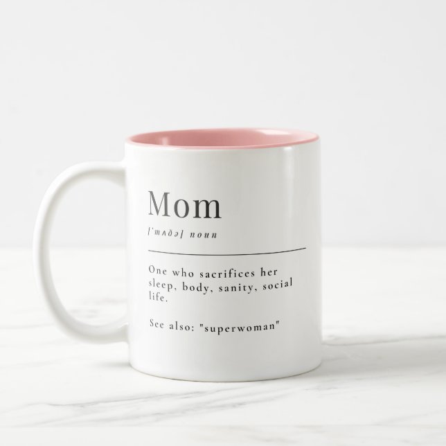 Definition of Mum  Two-Tone Coffee Mug (Left)