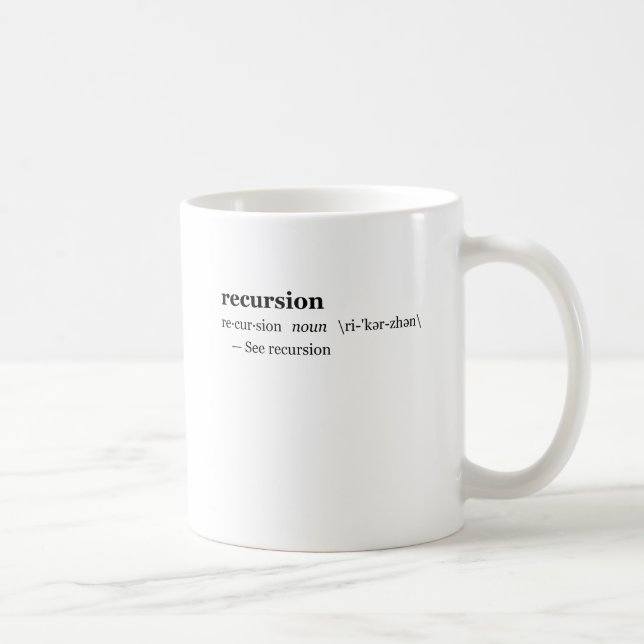 Definition of Recursion Coffee Mug (Right)