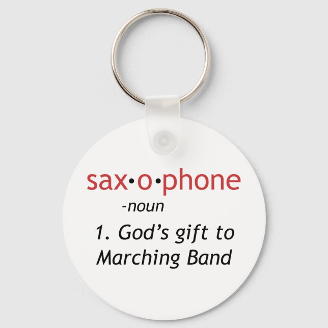 Definition of Saxophone Key Ring (Front)