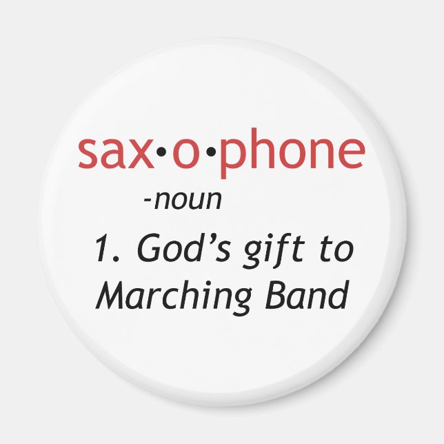 Definition of Saxophone Magnet (Front)