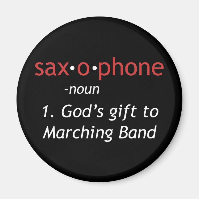 Definition of Saxophone Magnet (Front)