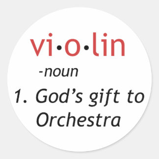 Definition of Violin Classic Round Sticker