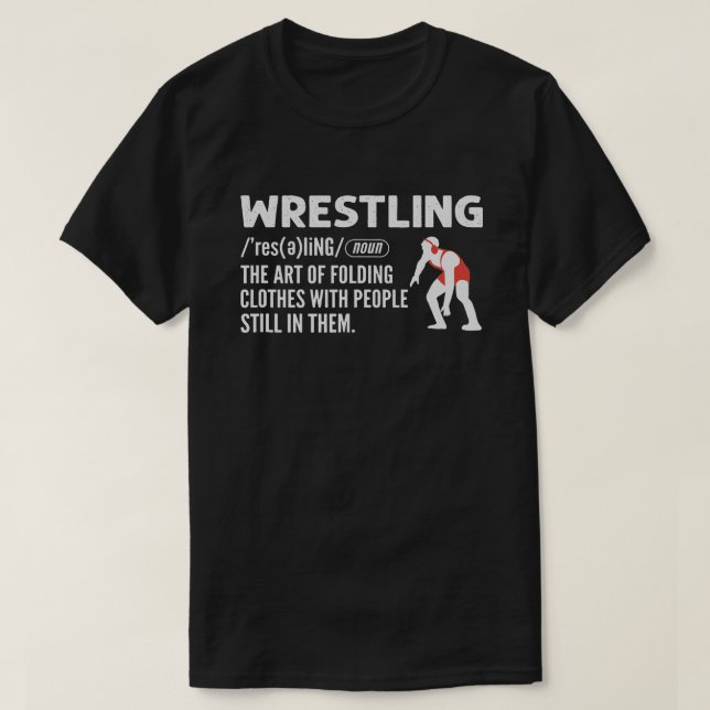 Definition Of Wrestling Funny Wrestler Coach T-Shirt (Design Front)