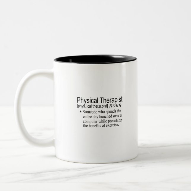 Definition Physical Therapist Two-Tone Coffee Mug (Left)