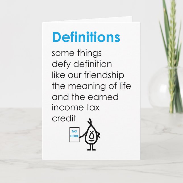 Definitions A Funny Thinking Of You Poem Card (Front)