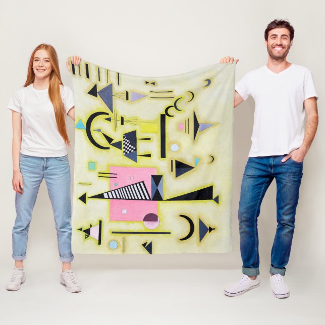 Definitive Rosy, Wassily Kandinsky Fleece Blanket (In Situ)