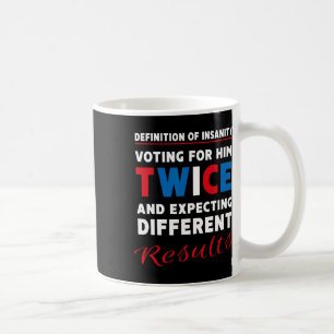 Defintion Of Insanity Voting For Him Twice - Anti- Coffee Mug