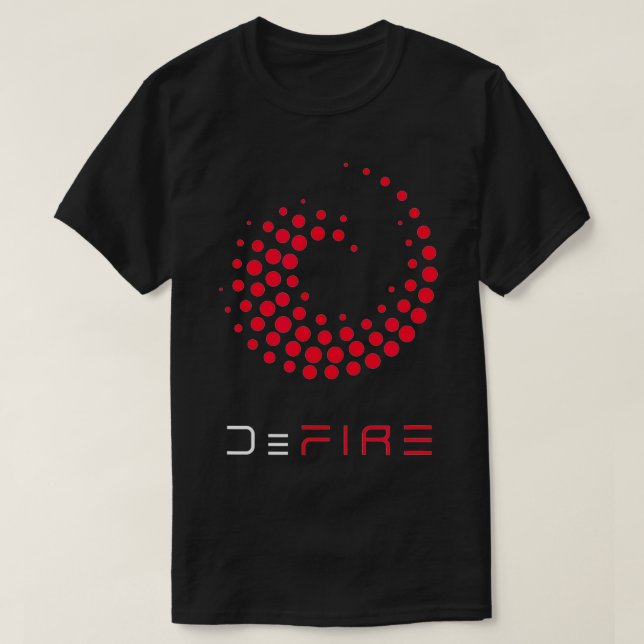 DeFIRE Crypto Token Blockchain HODL to Rich Millio T-Shirt (Design Front)