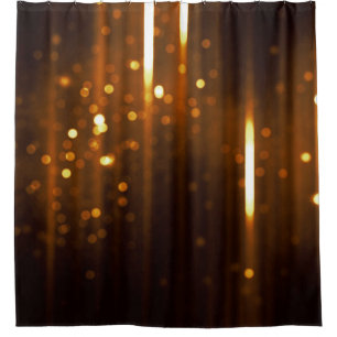 Defocused background shower curtain