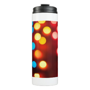 Defocused christmas lights. New Year bokeh. Abstra Thermal Tumbler