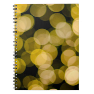 Defocused night light background. Abstract circula Notebook