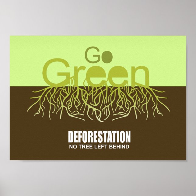 DEFORESTATION - NO TREE LEFT BEHIND POSTER (Front)
