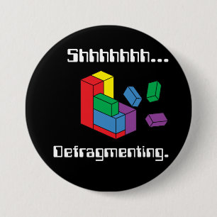 Defragmenting 7.5 Cm Round Badge