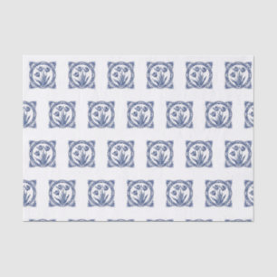 Deft Blue Tulip Souvenir  Tissue Paper