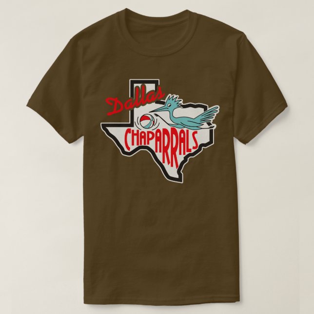 Defunct Dallas Chaparrals Basketball T-Shirt (Design Front)