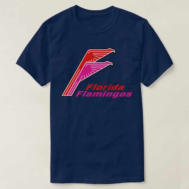 Defunct Florida Flamingos Team Tennis 1974 T-Shirt (Design Front)