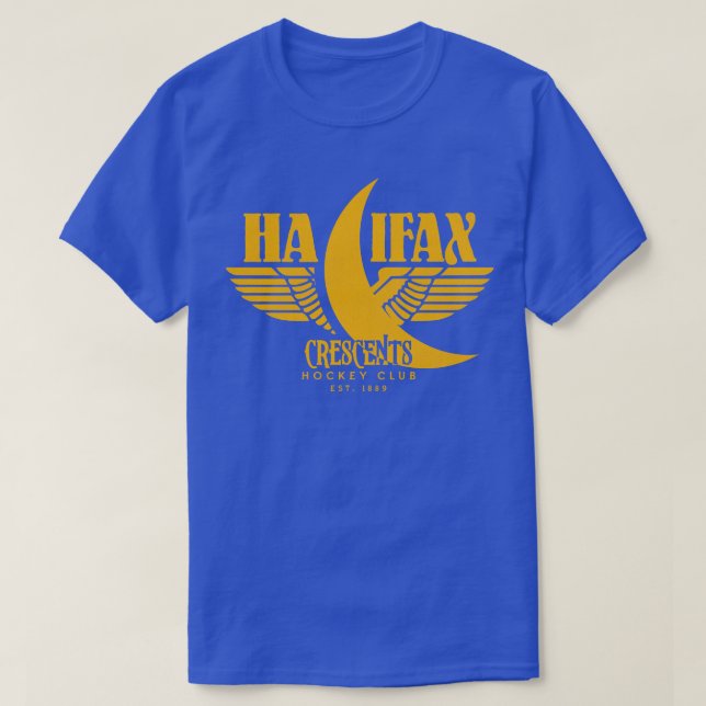 Defunct Halifax Crescents Hockey Team T-Shirt (Design Front)