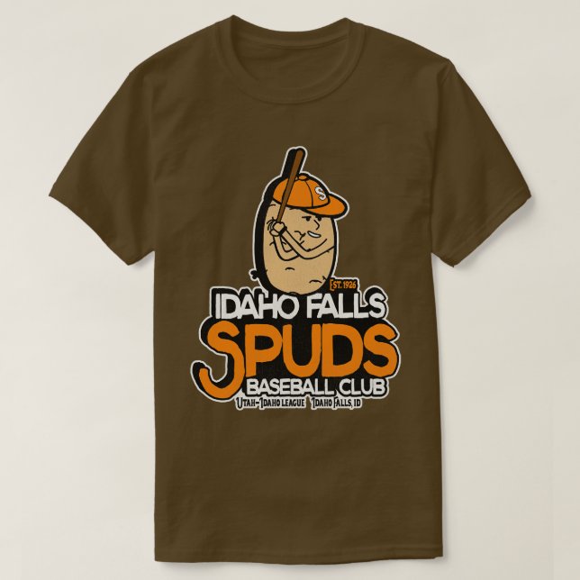 Defunct Idaho Falls Spuds Baseball Team T-Shirt (Design Front)