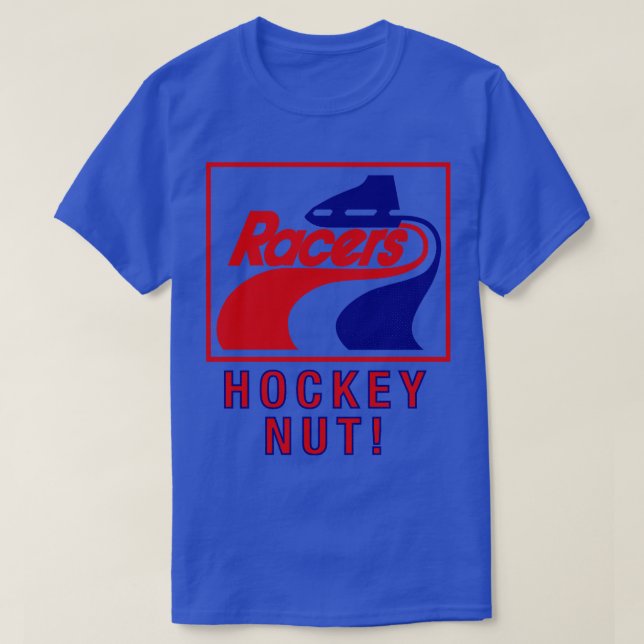 Defunct Indianapolis Racers WHA Hockey 1977 T-Shirt (Design Front)