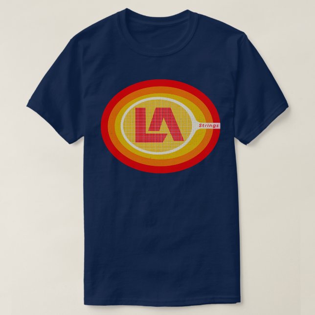 Defunct LA Strings Teams Tennis 1973 T-Shirt (Design Front)