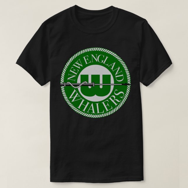 Defunct New England Whalers Hockey 1973 T-Shirt (Design Front)