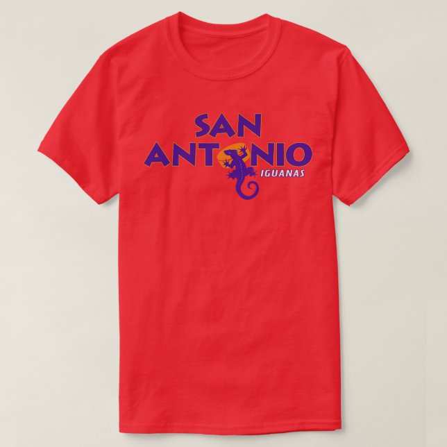 Defunct San Antonio Iguanas CHL Hockey 1994 T-Shirt (Design Front)