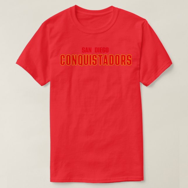 Defunct San Diego Conquistadors ABA Basketball 197 T-Shirt (Design Front)