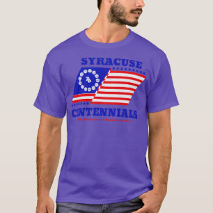 Defunct Syracuse Centennials EBA Basketball 1976 T-Shirt