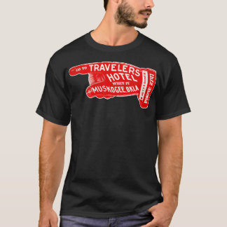 Defunct Travelers Hotel Muskogee Oklahoma Luggage T-Shirt