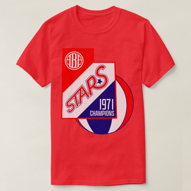 Defunct Utah Stars 1971 ABA Champions T-Shirt (Design Front)