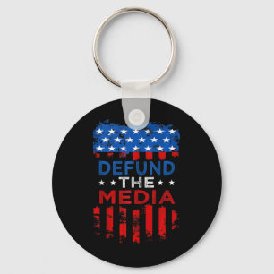 Defund Media Anti Fake News Defund The Media Tank Key Ring
